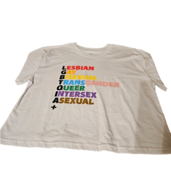 Size medium colorful tee-shirt and cup/soda holder. - Picture 1 of 4